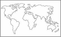 Blank  Africa on World Map